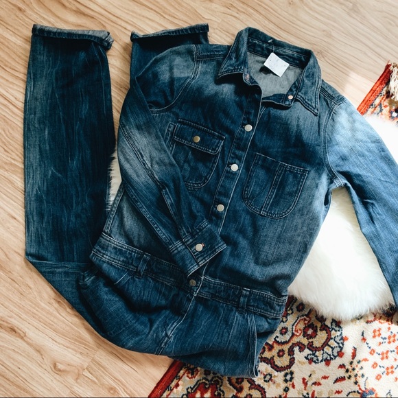 J. Crew Pants - + DENIM UTILITY / JUMP SUIT +